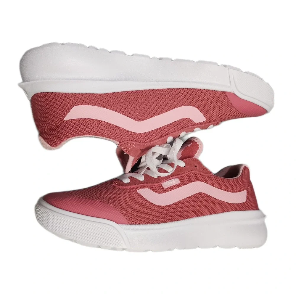 Vans Range Brz Sneakers Womens US 9 Pink White Low Top Athletic Lace Up 721356